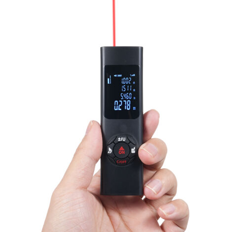 [Mètre Laser Portable] Mini Laser Mesure Haute Précision IP54 Distance Superficie Volume Pythagore Écran Rétro-éclairé USB-C (1/5)