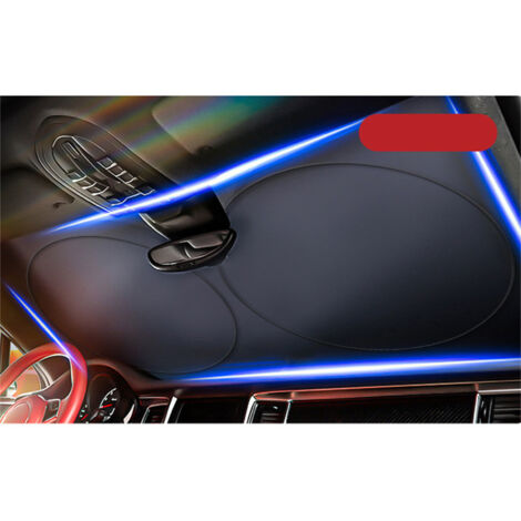 Pare-Soleil Pare-Brise Voiture 140x70cm Argent Titanium Isolation Thermique UV