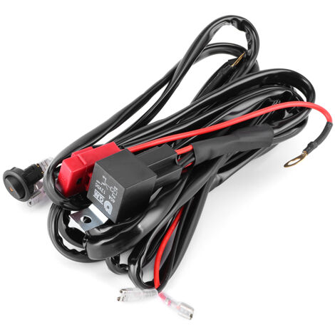 Jeu de Câblage avec Interrupteur Étanche 40A pour Phare Led Barre Projecteur Lumière Travail Véhicule 12V (1/5)