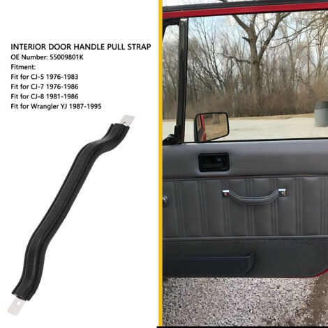 Poignée de Porte Intérieure 55009801K, Accessoire pour Jeep CJ-5 CJ-7 CJ-8 & Wrangler YJ, Installation Facile