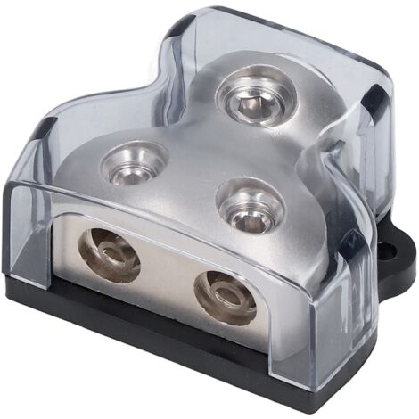 Bloc de Distribution pour Amplificateur Audio Voiture - Bloc Alimentation 2 Voies avec Couvercle Transparent et Isolant Haute Qualité (1/5)