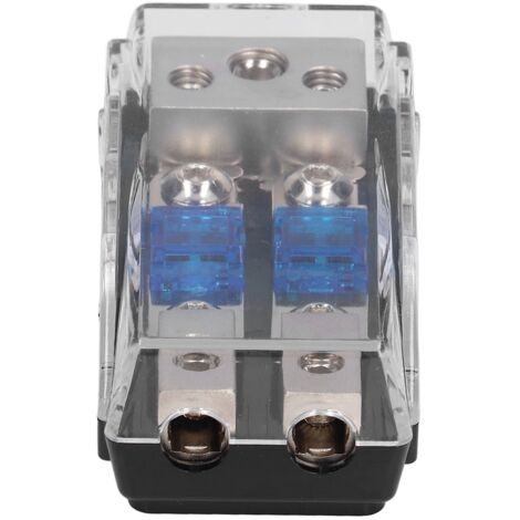 Bloc de Distribution d'Alimentation, Type 1 Entrée 2 Sorties, Boîtier de Fusible Audio Voiture avec Couvercle Antipoussière pour Bateaux Camions (1/5)