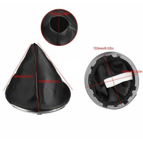 Poignet de Manette de Vitesse ABS Cuir [FIAT 500C 2007-2015] Compatible OE 50293173 - Doux et Facile à Nettoyer (1/5)