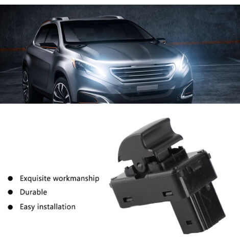 Interrupteur électrique vitre avant pour Citroën C4 et Peugeot 207, modèle 6554.QL, premium noir ABS, contrôle maître (1/5)