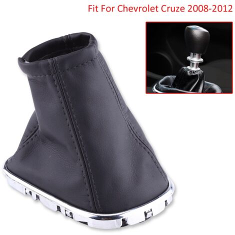 Protège-levier de vitesse Chevrolet Cruze (2008-2012) Cuir PU noir chrome (1/5)