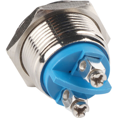 Interrupteur Momentaire Bouton-Poussoir Métal 19mm Imperméable IP65 12V pour Voiture (1/5)