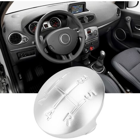 Poignée de Boîte de Vitesses Manuel 5 Vitesses - Renault Clio, Scénic, Mégane II - Design Argent Premium (1/5)