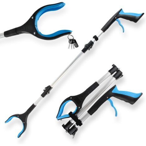 91cm Outils de Ramassage, Pince telescopique Objet en Aluminium avec Tête Rotative 360° Poignée Ergonomique et Embouts Magnétiques pour la Collecte des Déchets, Outils d'entretien du jardin (1/5)