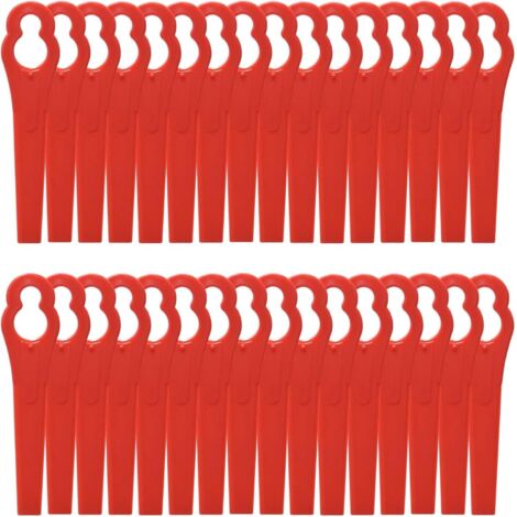 Lot de 50 Lames Rechange Plastique pour Débroussailleuse, Lames de Rechange Pour Coupe Bordure, Tondeuse à Gazon en Plastique Lames, Lames de Coupe en Plastique pour Jardin et Pelouse Coupe Bordures (1/5)