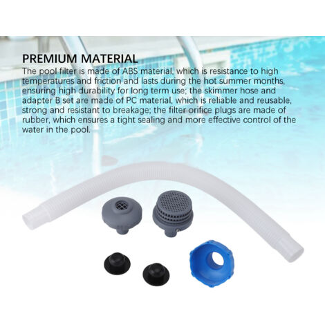 [Jeu de raccords et tuyaux de piscine] Kit complet en ABS et PC pour piscine hors-sol avec 1.25" et 1.5" (1/5)