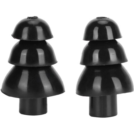 Bouchons d'oreille noirs réutilisables antibruit waterproof avec filtre pour natation (1/5)