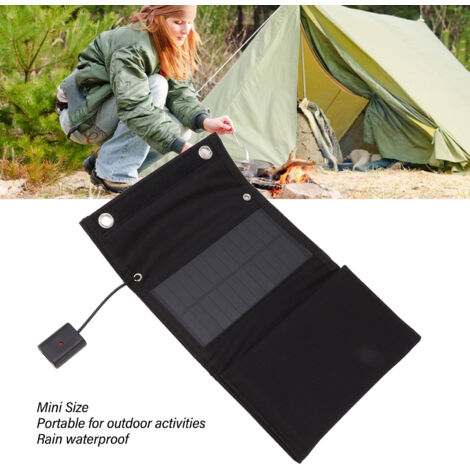 Batterie Solaire Portable 10W 5V Nylon avec USB Monocrystalline Silicium et Design Pliable pour Activités Outdoor (1/5)