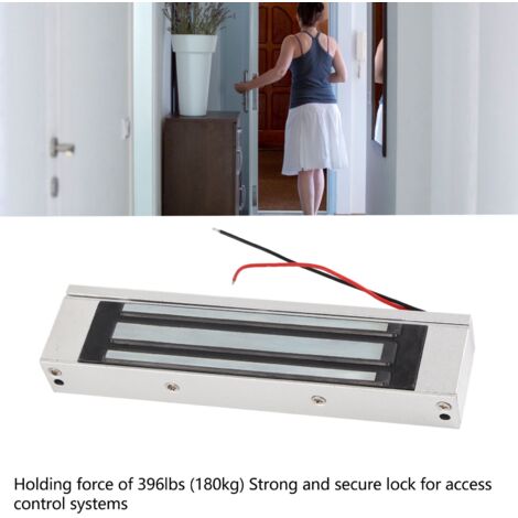 Serrure magnétique encastrée 396lbs (180kg) force de blocage 24V système contrôle accès électrique (1/5)
