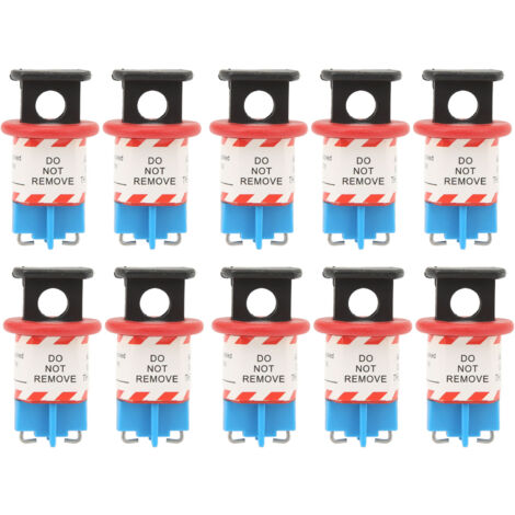 Dispositif de Sécurité Électrique avec 10 PCS de Loquets d'Isolation Miniature PIS Pin Inward pour Zone de Travail Industrielle (1/5)