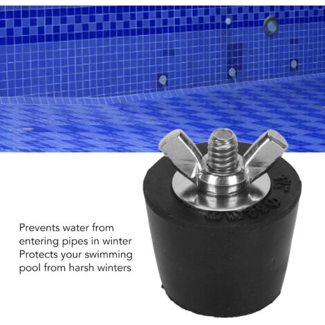 Bouchon d'Expansion pour Piscine 32mm Plug Winterizing 2 PCS - Matériau Caoutchouc et Stainless Steel