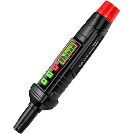 Détecteur de fuite de gaz combustible portable avec écran LCD, alarme, appareils de test et canalisations pour méthane, propane, benzène, niveaux de sensibilité 0-1000 (1/5)