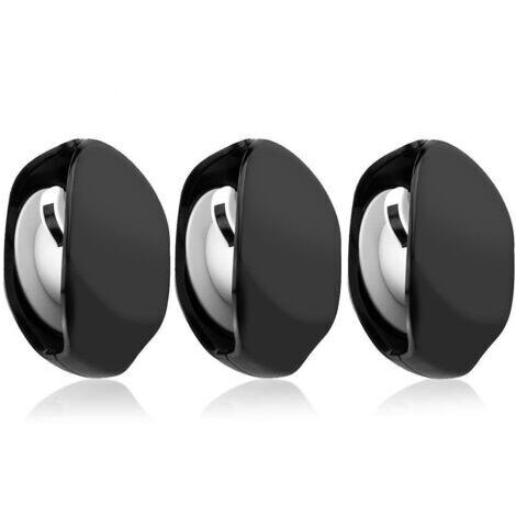 Smart Earphone Storage Box/Headphone Cable Storage Organizer/Headphone Stand Case/(3 Pieces/Black)