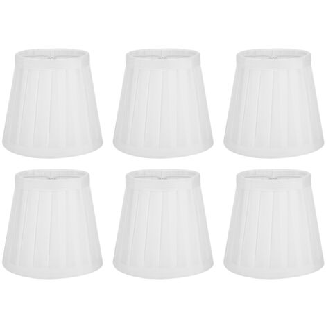 Abat-jour en tissu moderne - Lot de 6 - Pour lampes de bureau, suspension ou murale - Interface E14, diamètre 14mm (1/5)