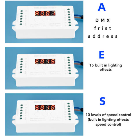 Mini 4CH Contrôleur pour Lumières LED RGBW avec 15 Effets et Affichage Digital DC9-24V (1/5)