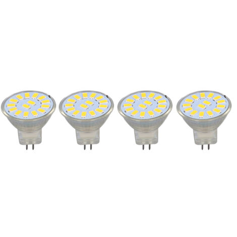 Projecteur LED MR11 4 PCS - Ampoule 15 LED 5W 500LM Double Pin Base pour Salon et Lumière Paysagère - Blanc Chaud (1/5)