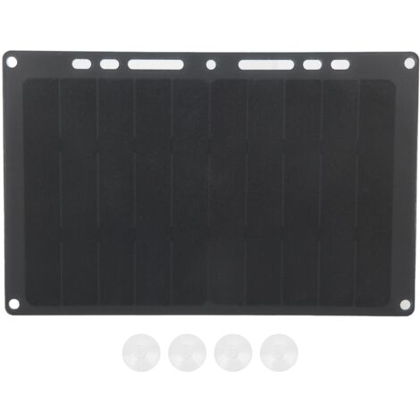 Panneau Solaire Monocristallin 10W Portable 1700mAh Chargeur USB Imperméable IP65