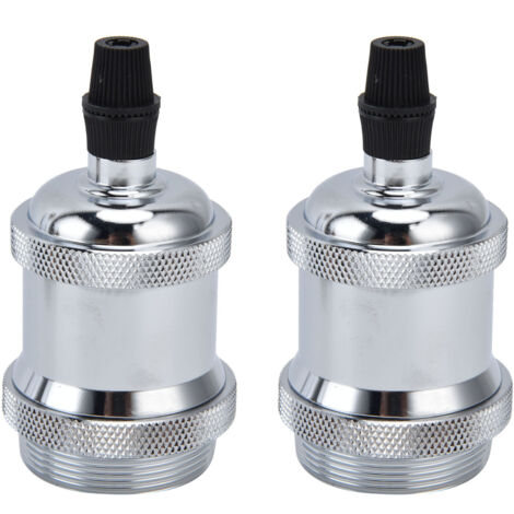 Douille Vintage pour Ampoule E26/E27 - Aluminium - Retro Style - 2 PCS (1/5)