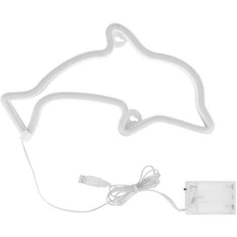 Lampe LED Dolphin Lumière Bleue Petit Lampe de Nuit Déco Maison Fête (1/5)