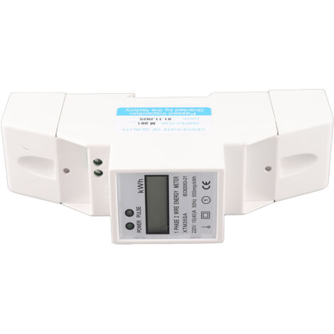 Compteur électrique monophasé DIN rail 10(40)A - kWh électronique à écran LCD (1/5)