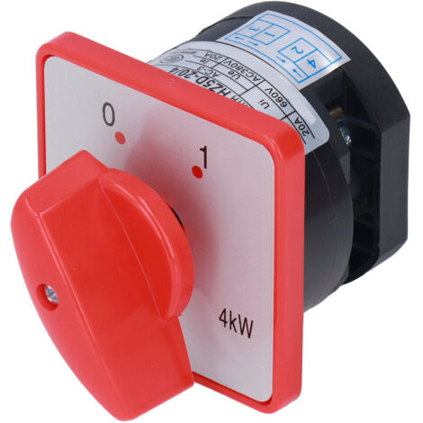 Interrupteur à Commutation Rotatif 1 Pole 2 Position pour Contrôle d'Alimentation AC 380V