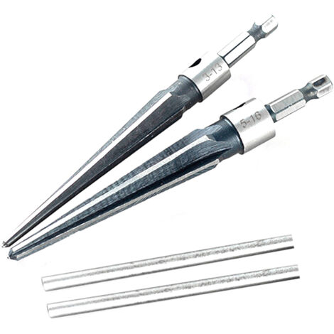 Lot de 5 Alésoirs Manuels Coniques avec Manche T Démontable pour Bois, Plastique, PVC - Diamètre de 3 à 16mm (1/5)