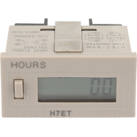 Compteur électrique digital totalisateur AC 110-220V H7ET BVM avec écran LCD 6 chiffres pour relevé précis et installation standard (1/5)