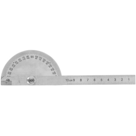 Angle Finder et Règle en Acier Inoxydable, 10cm et 0-180°, Mesure d'Angle Haute Précision pour Travaux Bois (1/5)
