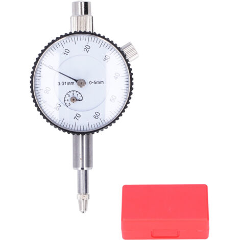 Comparateur mécanique haute précision en aluminium alliage, 0‑5mm avec 0.01mm d'ajustement pour maintenance