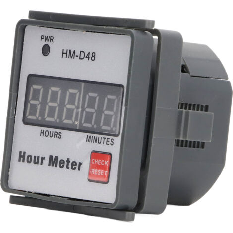 Compteur d'heures digital ABS avec fonction chronométrage 0‑999.99h pour systèmes AC 220‑240V (1/5)