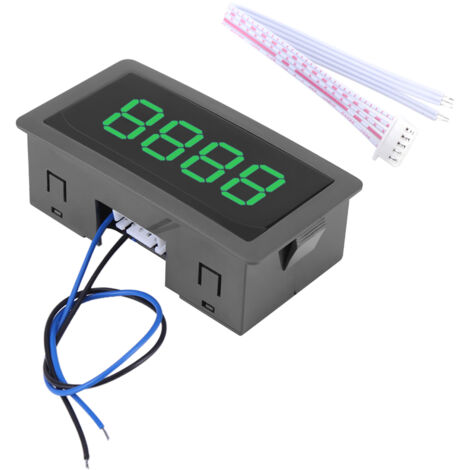 Compteur Panneau Digital LED 4 Digits DC 0-9999 Up/Down Plus/Minus Meter Vert (1/5)