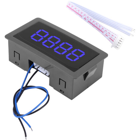 Compteur numérique LED 4 digit DC 0-9999 bleu avec fonction incrémentation/décrémentation et mémorisation (1/5)
