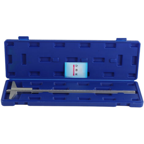 [Instrument de mesure] Vernier à profondeur 0‑300 mm en aluminium avec étui, précision 0,02mm (1/5)