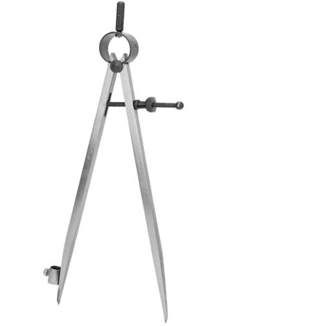 Compas de Dessin Compas à Diviser avec Pointe Scriber Rotative pour Travail du Métal et du Cuir (200mm) - Carbon Steel (1/5)
