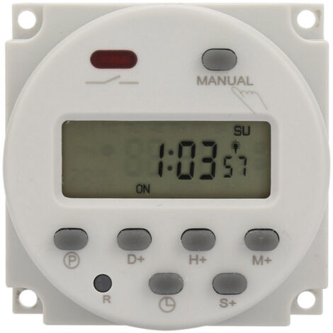 Programmable Timer Switch, Modèle Digital à Affichage, Programmable sur 7 Jours avec Plage de 1s à 168h (1/5)
