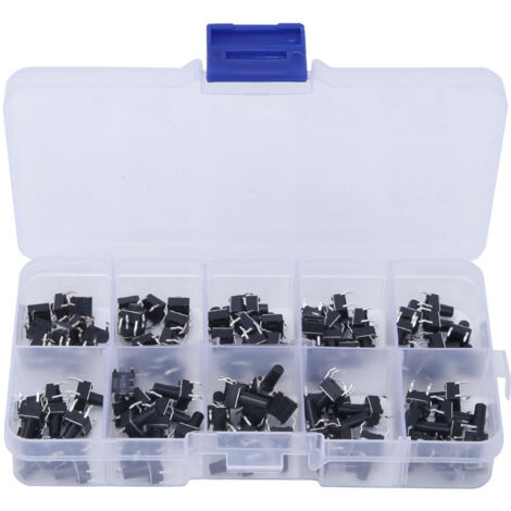 Interrupteur Tactile Lot de 100 PCS Micro Switch 6x6 Imperméable (1/5)