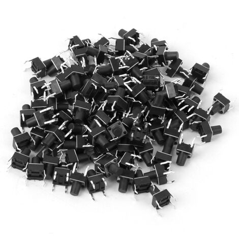 Interrupteur tactile bouton-poussoir Momentary 100 pièces mini micro tact 6x6x8mm (1/5)