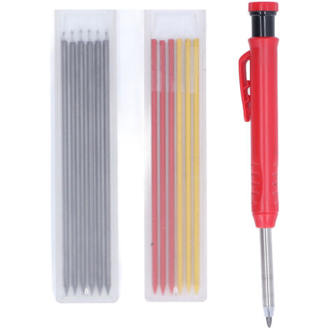 Crayon Marqueur Bois Pointe Métal Scriber 2.8mm avec Refills Multicolores et Noir (1/5)
