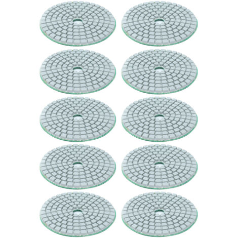 Disque de polissage diamanté humide 80 mm - Lot de 10 pads à poncer résine pour granit marbre carrelage