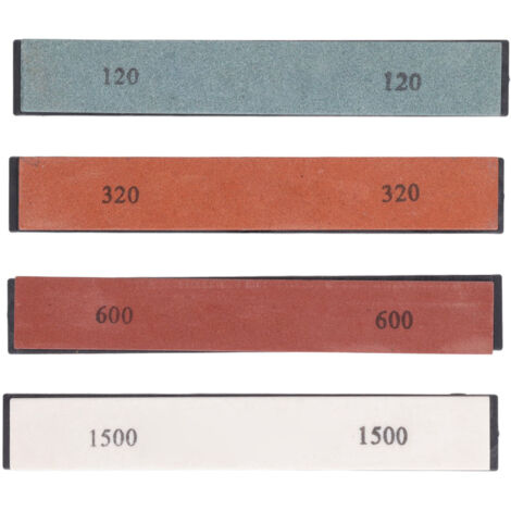 Pierre d'affûtage robuste pour couteaux – 4 pierres à grain 120/320/600/1500 (1/5)