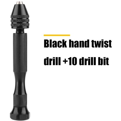 Perceuse Miniature Aluminium avec Mandrin Auto-Serrant + 10 Forets Twist pour Modélisme et Travail du Bois (1/5)