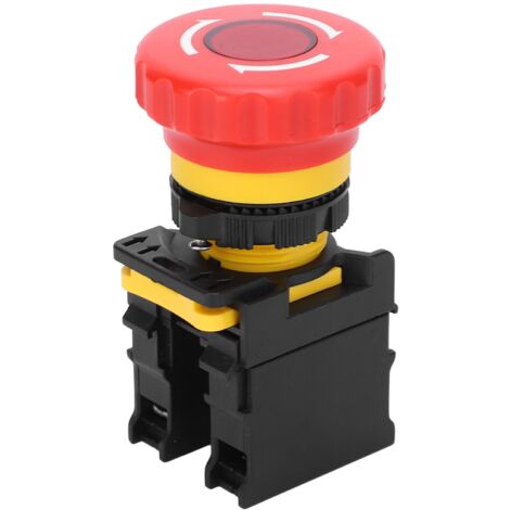 Button d'Arrêt Urgence Bouton Rotatif Outils Manuel Matériel Industriel Rouge 10A 600V (1/5)