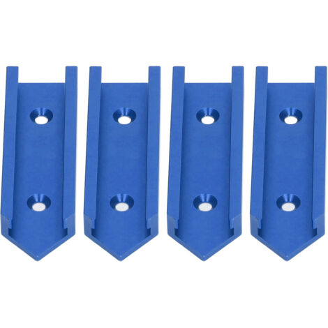Connecteur T Universel, 4 Pièces, Aluminium Bleu, 100mm x 30mm pour Travail du Bois (1/5)