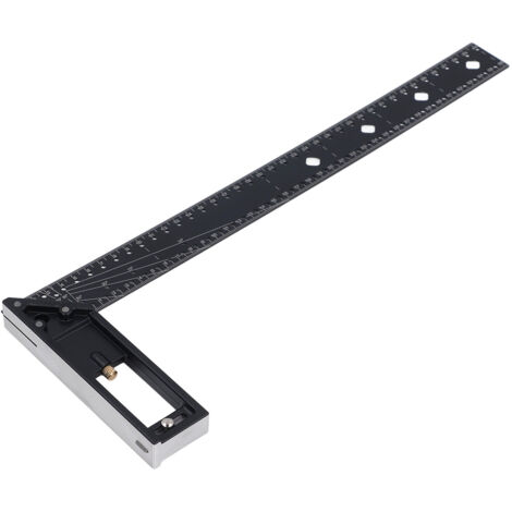 Multi Angle Measuring Ruler 40cm Équerre de Combinaison à 45° et 90° pour Menuisier et Bricolage Professionnel (1/5)