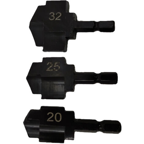 3 Morceaux de Forêts à Chanfrein pour PPR en HSS avec revêtement Ti, mandrin hexagonal 1/4", pour produits plastiques - Noir