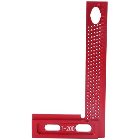 Règle de trou pour bois avec marquage - Tool T-200 en aluminium résistant (dimensions 200mm/15mm/4mm) (1/5)